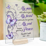 My Mind Still Talks To You - Personalized Acrylic Plaque - Memorial Gift, Sympathy Gift