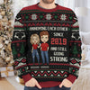 Couple Annoying Each Other Since - Personalized Custom Unisex Ugly Christmas Sweatshirt, Wool Sweatshirt, All-Over-Print Sweatshirt - Gift For Couple, Husband Wife, Anniversary, Christmas Gift