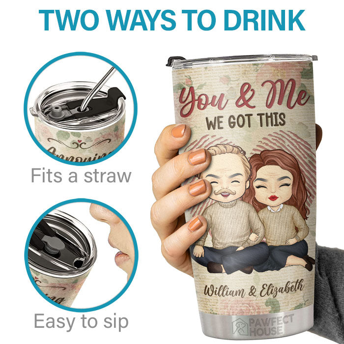 Happily Annoying Each Other & Still Going Strong - Personalized Tumbler - Gift For Couple, Husband Wife, Anniversary, Engagement, Wedding, Marriage Gift