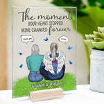 My Heart Changed Eternally - Personalized Acrylic Plaque - Memorial Gift, Sympathy Gift