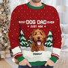 Best Cat Mom Ever, Just Ask - Personalized Custom Unisex Ugly Christmas Sweatshirt, Wool Sweatshirt, All-Over-Print Sweatshirt - Upload Image, Gift For Pet Lovers, Christmas Gift