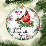 We Are Always With You - Personalized Custom Round Shaped Wood Christmas Ornament