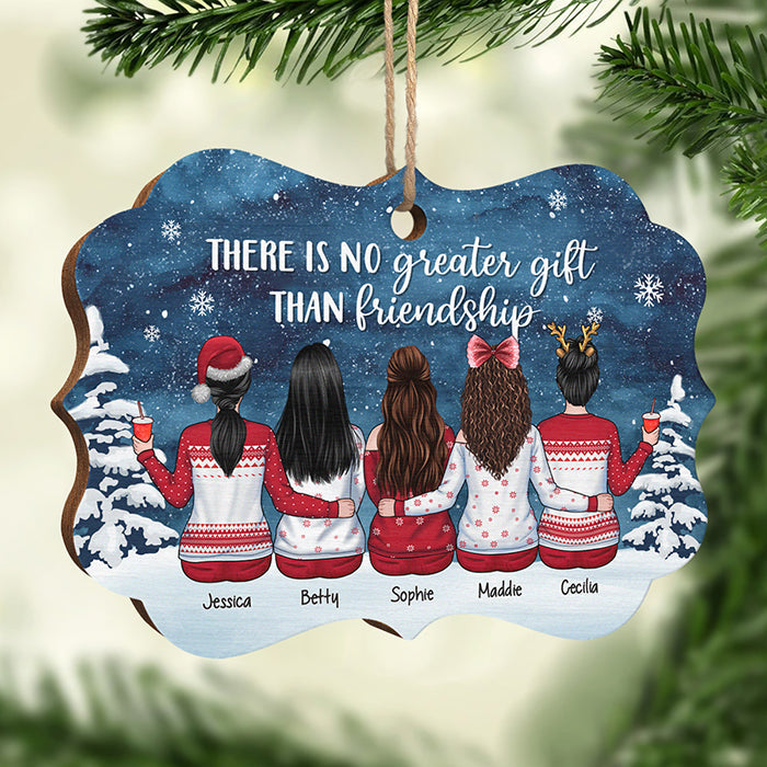 Friendship Is The Best Gift - Personalized Custom Benelux Shaped Wood Christmas Ornament - Gift For Bestie, Best Friend, Sister, Birthday Gift For Bestie And Friend, Christmas Gift