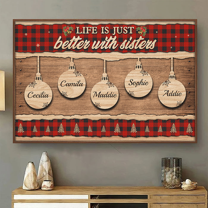 A Sister Is God's Way Of Making Sure We Never Walk Alone - Personalized Horizontal Poster
