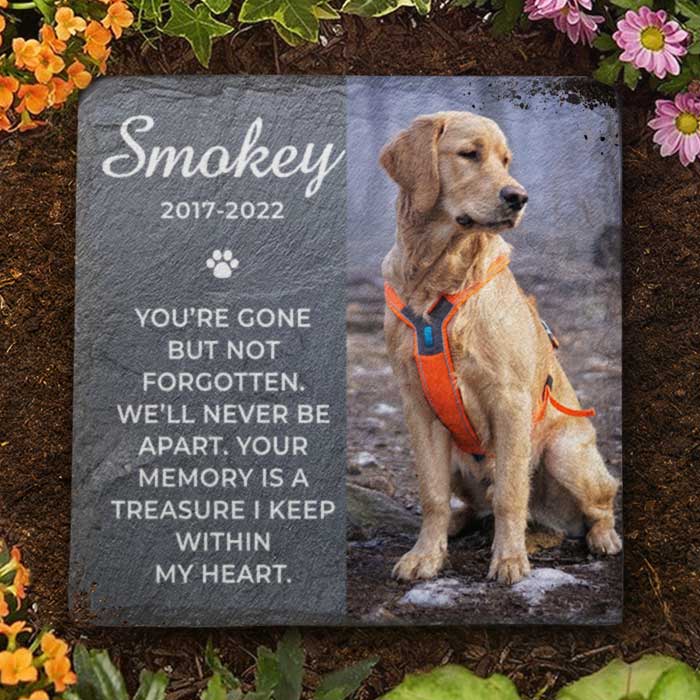Your Memory Is A Treasure I Keep Within My Heart - Personalized Memorial Stone - Upload Image, Memorial Gift, Sympathy Gift