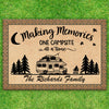 Making Memories At The Campsite - Personalized Decorative Mat, Doormat