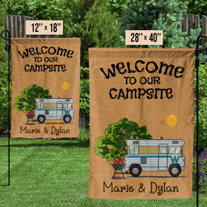 Drive Slow - Drunk Campers Matter - Personalized Camping Flag