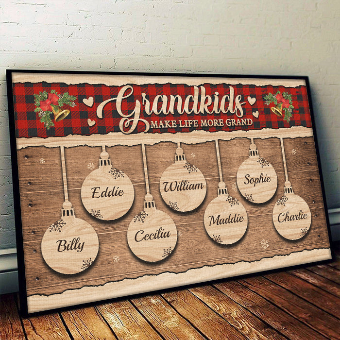 Merry Christmas With Our Family - Personalized Horizontal Poster