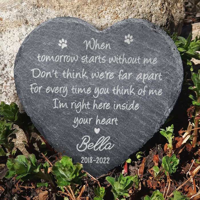 Don't Think We Are Far Apart - Personalized Memorial Stone - Memorial Gift, Sympathy Gift