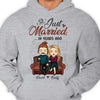 Just Married - Personalized Unisex T-shirt, Hoodie - Gift For Couples, Husband Wife