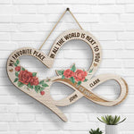 I Wanna Stay Next To You - Personalized Shaped Wood Sign - Gift For Couples, Husband Wife