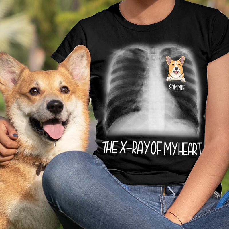 Dog - X-ray Of My Heart - Funny Personalized Dog T-shirt