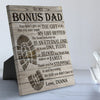 To My Bonus Dad - Gift for Dad, Personalized Canvas