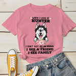 My Dog Is Family - Personalized Custom Unisex T-shirt