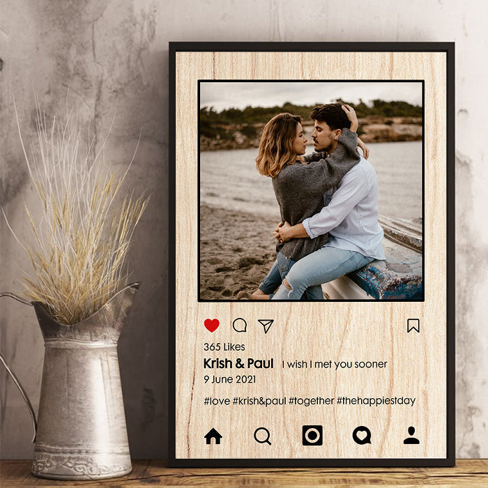 Instagram Style - Upload Image, Personalized Vertical Poster