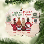 Always Better Together - Personalized Custom Benelux Shaped Wood Christmas Ornament