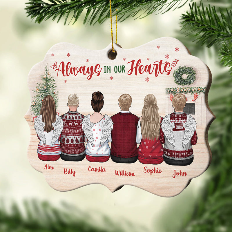 Brothers And Sisters Forever Linked Together - Personalized Custom Benelux Shaped Wood Christmas Ornament