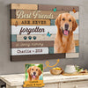 Best Friends Are Never Forgotten Image Upload - Upload Image, Personalized Horizontal Canvas