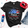 Nana Est With Grandma And Kid's Nickname - Gift For 4th Of July - Personalized Unisex T-Shirt