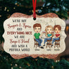 Hangovers Are Temporary Drunk Stories Are Forever - Bestie Personalized Custom Ornament - Aluminum Benelux Shaped - Christmas Gift For Best Friends, BFF, Sisters