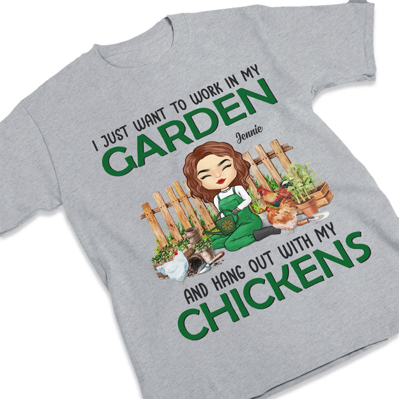Work In My Garden - Personalized Unisex T-shirt, Hoodie - Gift For Gardening Lovers