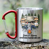 Adventuring Together Since - Personalized Carabiner Camping Mug - Gift For Camping Lovers