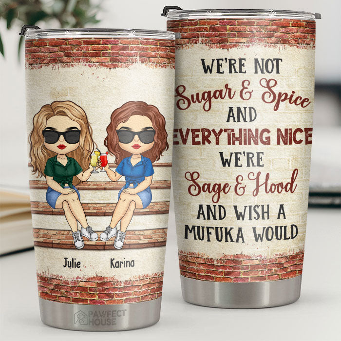 We're More Than Friends - Bestie Personalized Custom Tumbler - Christmas Gift For Best Friends, BFF, Sisters