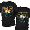 Hubby & Wifey Est Year - Personalized Matching Couple T-Shirt - Gift For Couple, Husband Wife, Anniversary, Engagement, Wedding, Marriage Gift
