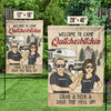 Welcome To Camp Quitcherbitchin Vintage - Personalized Flag - Gift For Camping Lovers