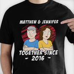 Together Since Couple Arms Crossed- Personalized T-shirt - Gift For Couples, Husband Wife