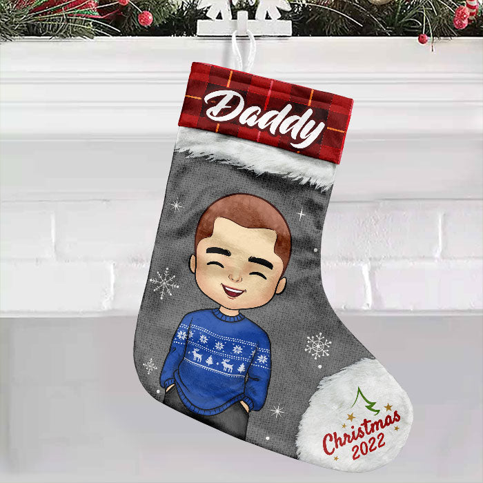 Get Into The Christmas Spirit - Personalized Custom Christmas Stocking - Gift For Family, Christmas Gift