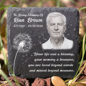 Custom Photo Your Spirit Will Always Be With Me - Memorial Personalized Custom Square Shaped Memorial Stone - Sympathy Gift For Family Members
