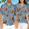Colorful Tropical Leaves And Pet - Dog & Cat Personalized Custom Unisex Hawaiian Shirt - Upload Image, Dog Face, Cat Face - Summer Vacation Gift, Gift For Pet Owners, Pet Lovers