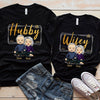 Hubby & Wifey Est Year - Personalized Matching Couple T-Shirt - Gift For Couple, Husband Wife, Anniversary, Engagement, Wedding, Marriage Gift