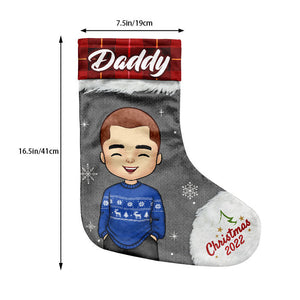 Get Into The Christmas Spirit - Personalized Custom Christmas Stocking - Gift For Family, Christmas Gift