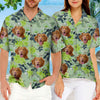 Flower And Fur Baby - Dog & Cat Personalized Custom Unisex Hawaiian Shirt - Upload Image, Dog Face, Cat Face - Summer Vacation Gift, Gift For Pet Owners, Pet Lovers