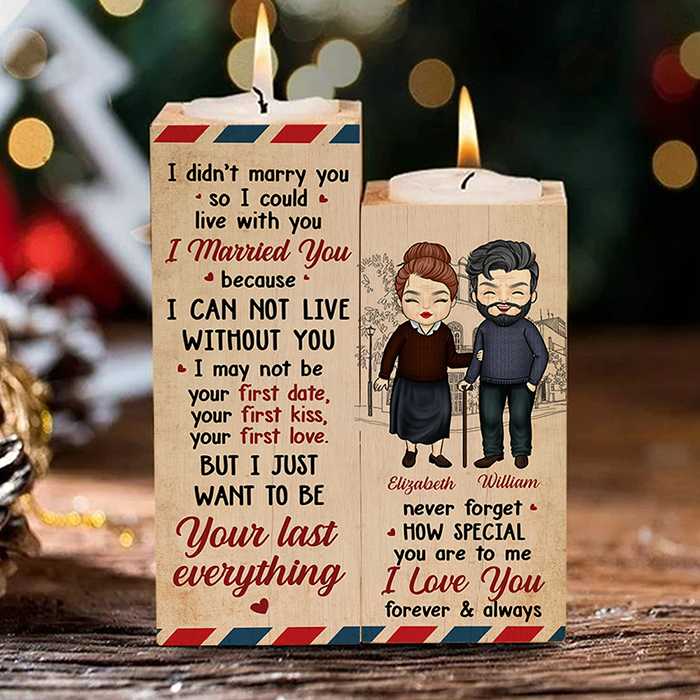 I Just Want To Be Your Last Everything - Gift For Couples, Personalized Candle Holder