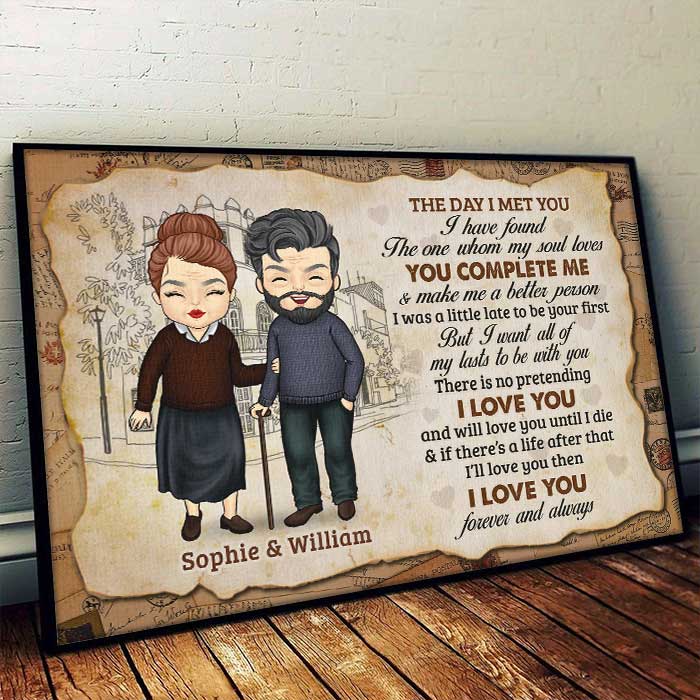 You Make Me A Better Person - I Love You Forever And Always - Gift For Couples, Personalized Horizontal Poster
