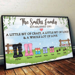 A Little Bit Of Crazy, A Little Bit Of Loud & A Whole Lot Of Love - Personalized Horizontal Poster