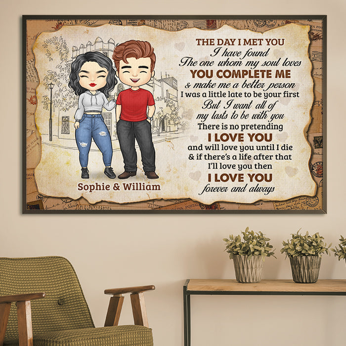 You Make Me A Better Person - I Love You Forever And Always - Gift For Couples, Personalized Horizontal Poster