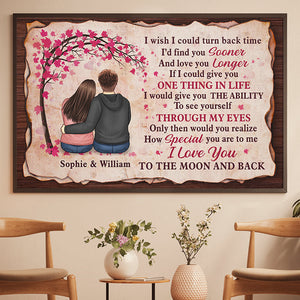 You Are So Special To Me, I Love You To The Moon And Back - Gift For Couples, Personalized Horizontal Poster.