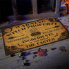 Warning Witch Property - Personalized Decorative Mat, Halloween Ideas.