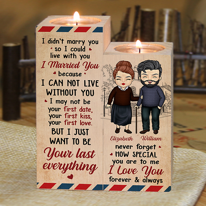 I Just Want To Be Your Last Everything - Gift For Couples, Personalized Candle Holder