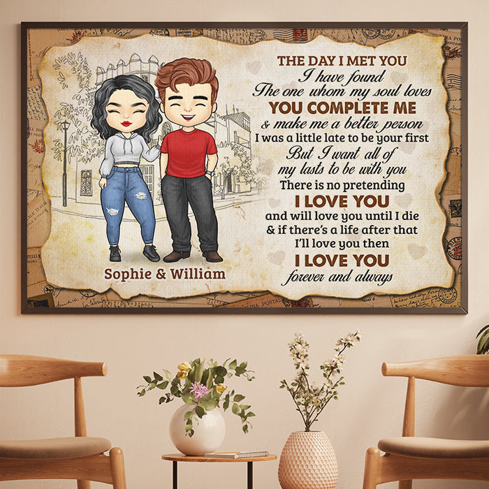 You Make Me A Better Person - I Love You Forever And Always - Gift For Couples, Personalized Horizontal Poster