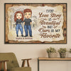 Every Love Story Is Beautiful But Ours Is My Favorite - Gift For Couples, Personalized Horizontal Poster