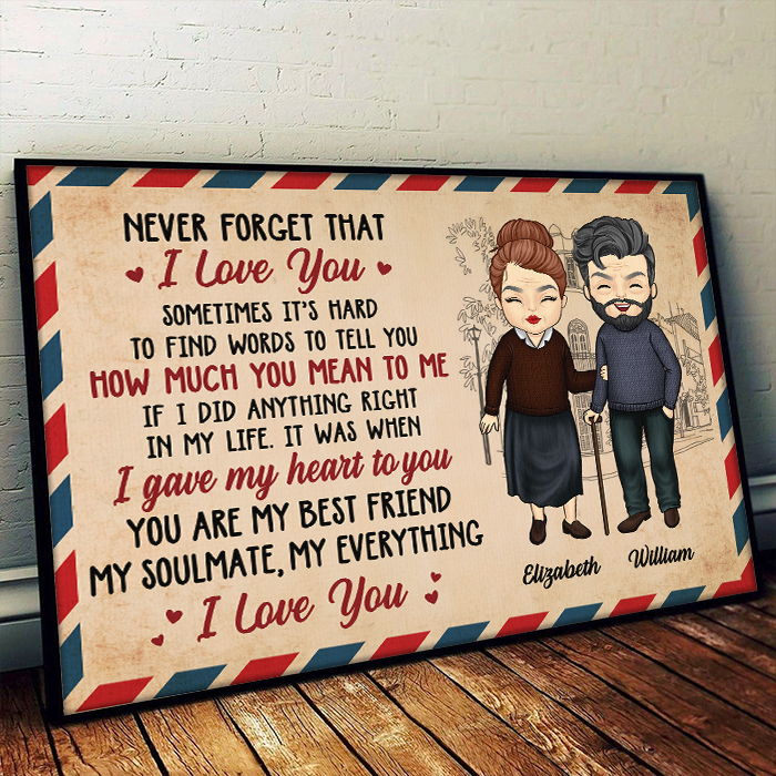 You Are My Best Friend, My Soulmate, My Everything - Personalized Horizontal Poster