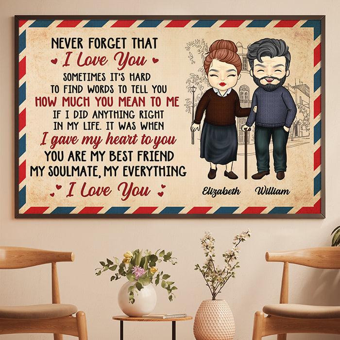You Are My Best Friend, My Soulmate, My Everything - Personalized Horizontal Poster