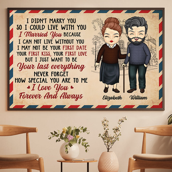 I Love You Forever And Always - Gift For Couples, Personalized Horizontal Poster