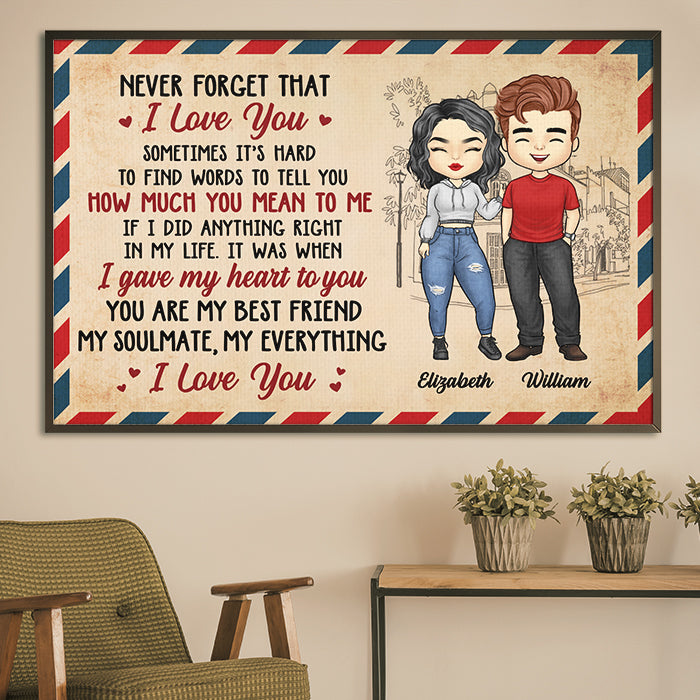 You Are My Best Friend, My Soulmate, My Everything - Personalized Horizontal Poster