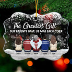 Family Where Life Begins Love Never Ends - Personalized Custom Benelux Shaped Acrylic Christmas Ornament - Gift For Family, Christmas Gift